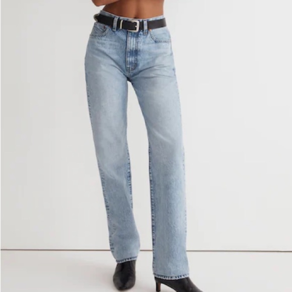 Madewell The '90s Straight Jeans in Mercer Wash Rigid